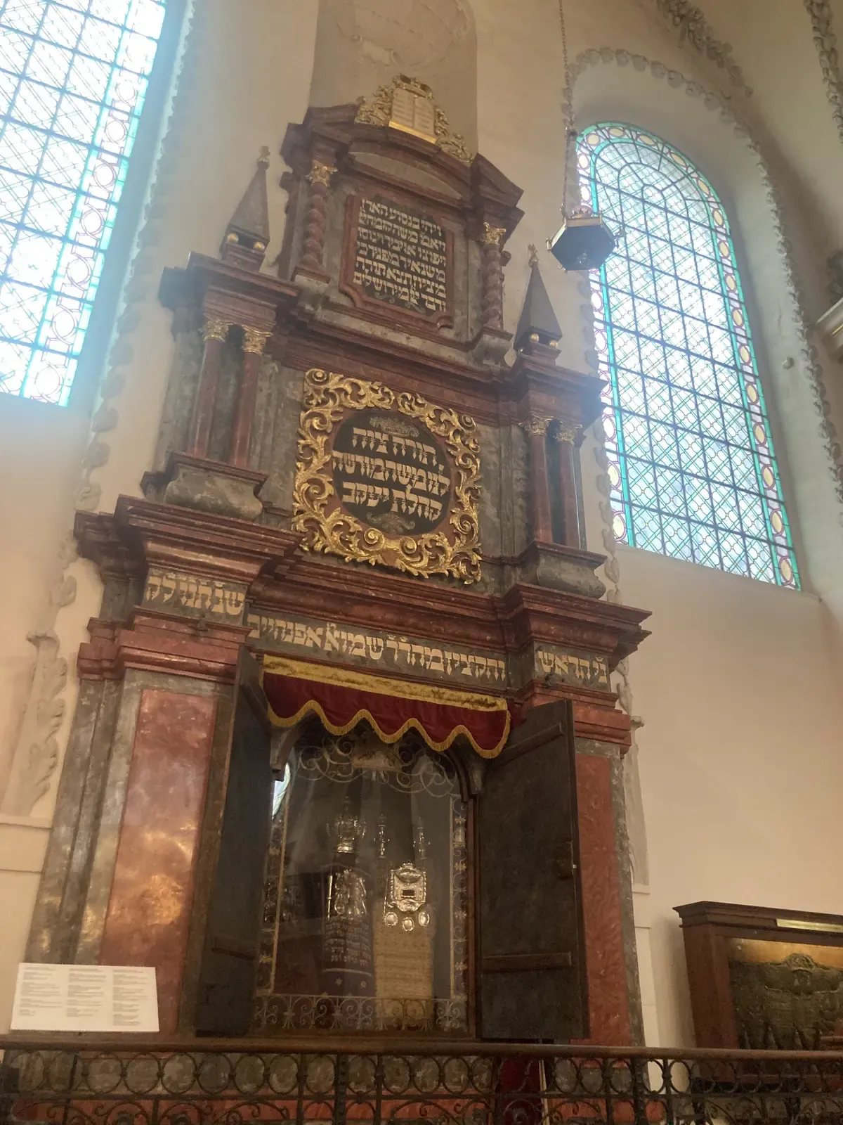 Ark inside the Klausen Synagogue on a private Prague Jewish Quarter tour of the synagogues